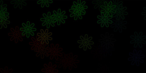 Dark Green vector template with abstract forms.