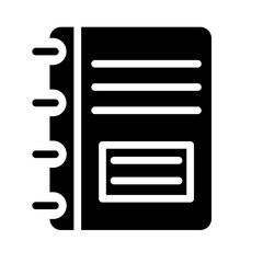 Note Book Gliph Icon Design