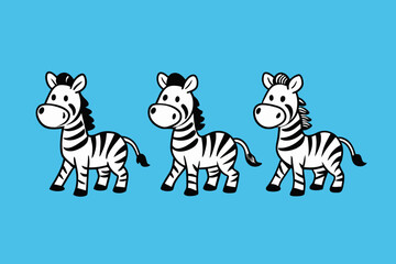 zebra cartoon vector illustration