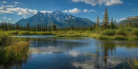 Fototapeta premium Banff National Park Canada Afternoon Under the bri_010