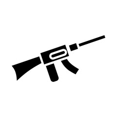 Rifle Gliph Icon Design