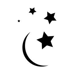 stars and crescent Gliph Icon Design