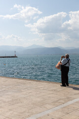 Fototapeta premium person watching the sea