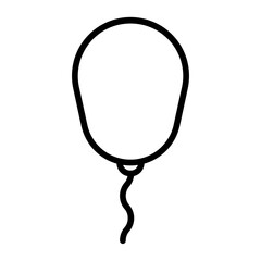 Icon Line color black flying balloon