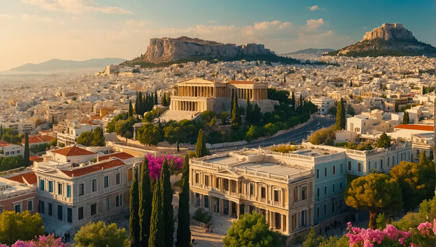 Fototapeta Stunning Athens Greece daytime