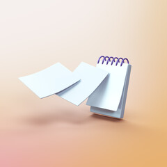 Calendar - stylized 3d CGI icon object, Not gen Ai