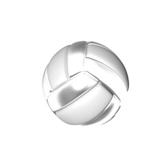 Symbol made of silver volleyballs