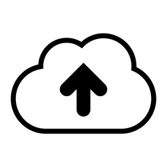 Upload cloud icon. Download data file symbol vector illustration design