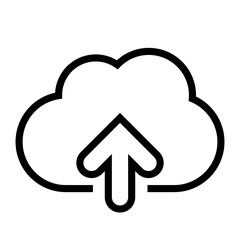 Upload cloud icon. Download data file symbol vector illustration design