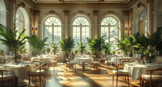 Dining Room With Multiple Tables and Chairs