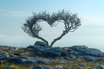 Tree in shape of an heart