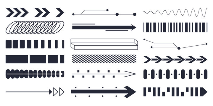 Set with Y2K elements. Aesthetic abstract vector shapes.