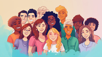 a group of people showing diversity with different skin tones