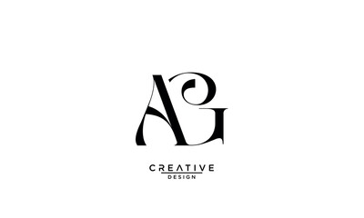 AG, GA, A, G, Abstract Letters Logo Monogram