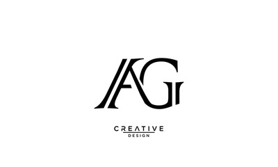 AG, GA, A, G, Abstract Letters Logo Monogram