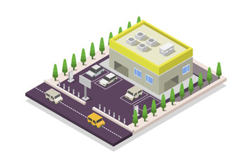 Obraz premium Isometric car service