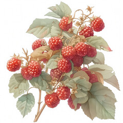 Luscious Raspberry Harvest in Full Bloom - An Ideal Pick for Marketing Materials