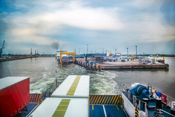 Ferry start from Germany (Rostock)   to Denmark (Gedser)