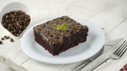 chocolate cake on a plate