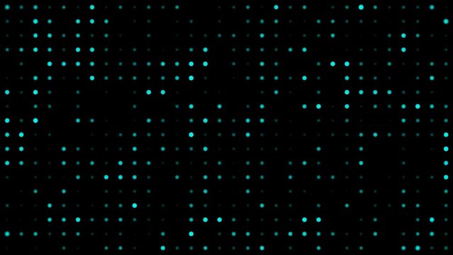 Abstract background animation, digital small circles pattern grid, light electronic texture
