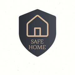 Home Shield Logo Template Design. House residential protection. Home defense. building defender.