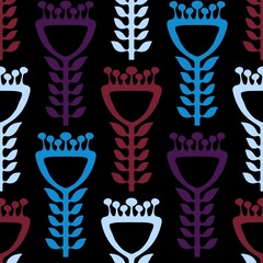 Simple floral seamless pattern with flowers for fabrics and cards and linens