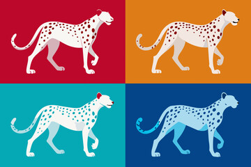 cheetah cartoon vector illustration