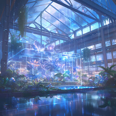 Beyond Eden: Explore a Futuristic High-Tech Greenhouse Rich with Life and Technology
