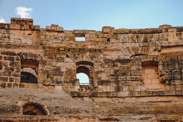 Roman colosseum in El Djem city - ancient Thysdrus, Tunisia