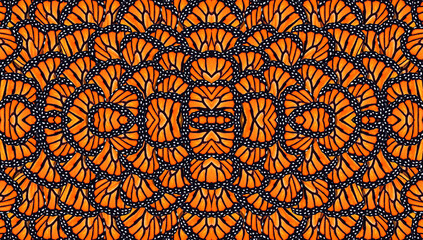 monarch butterfly wings. abstract pattern of tropical monarch butterfly wings. abstract orange background.