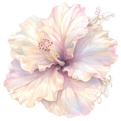 Vividly Romantic Watercolor Illustration of a Sensual Flower for Marketing Material