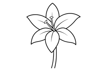 amaryllis flower vector illustration