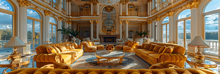 Luxurious living room interior with expensive,
interior of the church