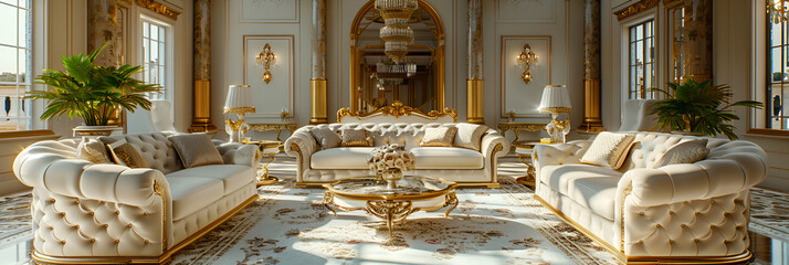 Luxurious living room interior with expensive,
wedding reception at the restaurant