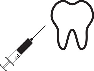 illustration of an injected tooth icon