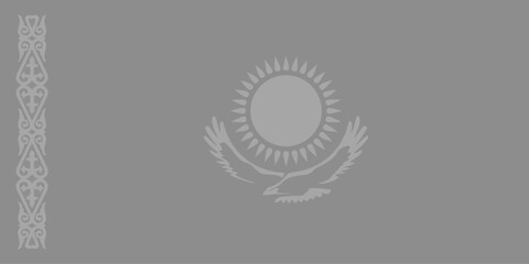 Kazakhstan flag original black and white