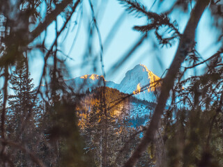 View of the Tatra Mountains and Giewont from the Chocholowska Valley
