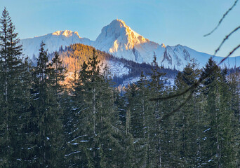 View of the Tatra Mountains and Giewont from the Chocholowska Valley © sanzios