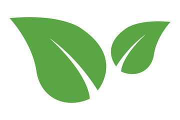 Green leaf icons Set collection. Vector Illustration.