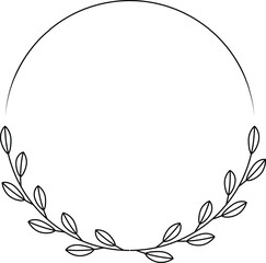 Laurels frames branches Set. Hand drawn vector laurel leaves decorative elements. Vector Illustration.
