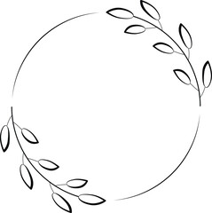 Laurels frames branches Set. Hand drawn vector laurel leaves decorative elements. Vector Illustration.