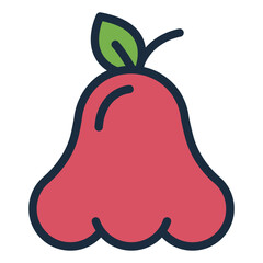 Rose Apple fruit icon