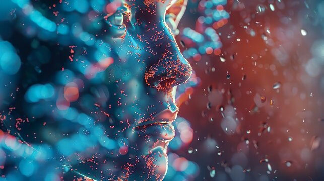 Abstract background for innovation technology science healthcare and medicine. Molecular structure and genetic engineering, neural network, scientific research.  - Powered by Adobe