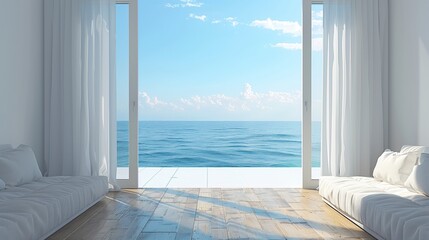 Sea view from the window.