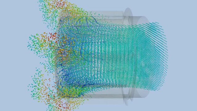 Industrial mixer duct airflow simulation - CFD simulation Computational fluid dynamics