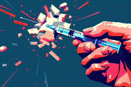 Hand Holding Syringe