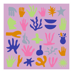 Fototapeta premium 04 artistic vector made in ilustrattor inspired by matisse