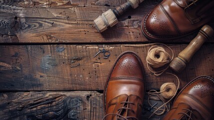Fashion derby shoes handmade and shoes maker tools ham