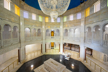Interior of Mausoleum of Habib Bourguiba monumental grave in Monastir, Tunisia