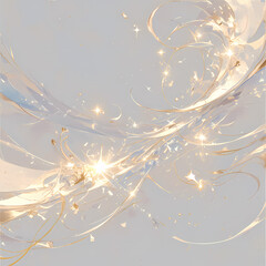 Radiant and Mystical Artistic Rendition of Golden and Silver Splash